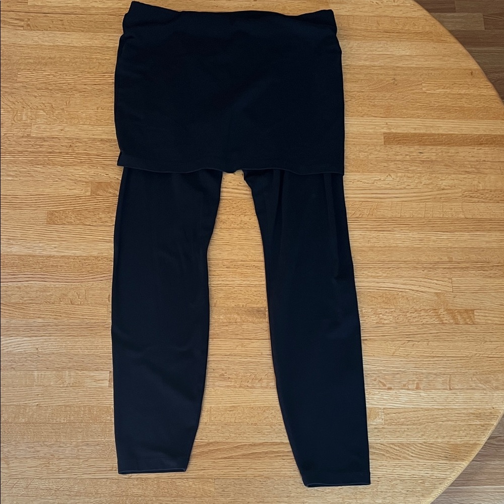 CAbi Black Leggings with built in tunic-like top